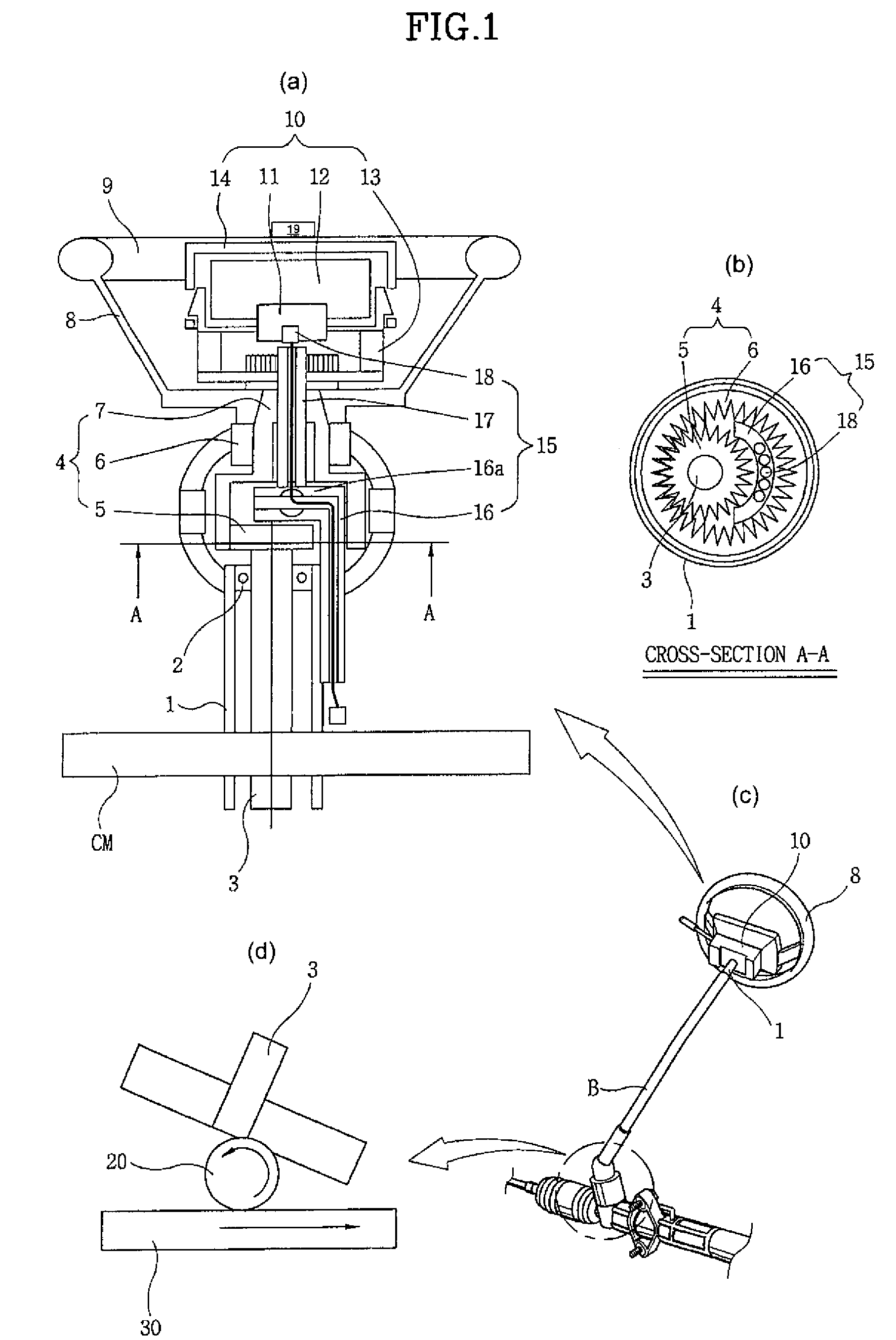 Vehicle steering system including irrotational airbag module