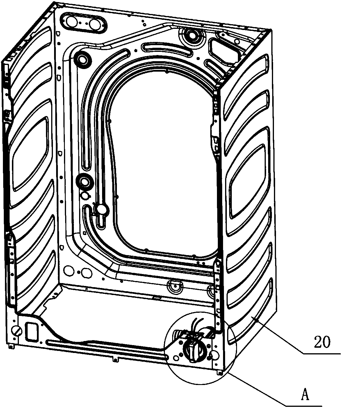 Thread chip filter locking structure and washing machine