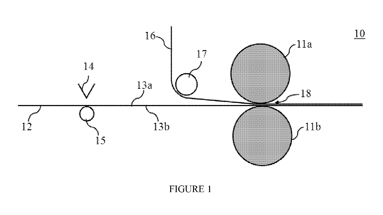 Method of reducing adhesive build-up on roller surfaces