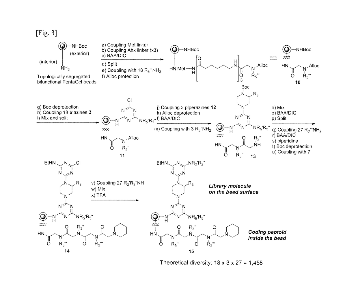 Alpha-helix analog having triazine-piperazine backbone and method for preparing same
