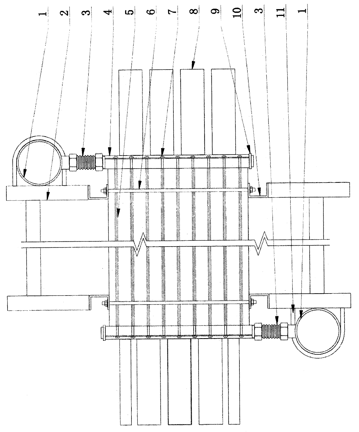 High-pressure drive-in quick heating type electric boiler host machine and manufacturing process thereof