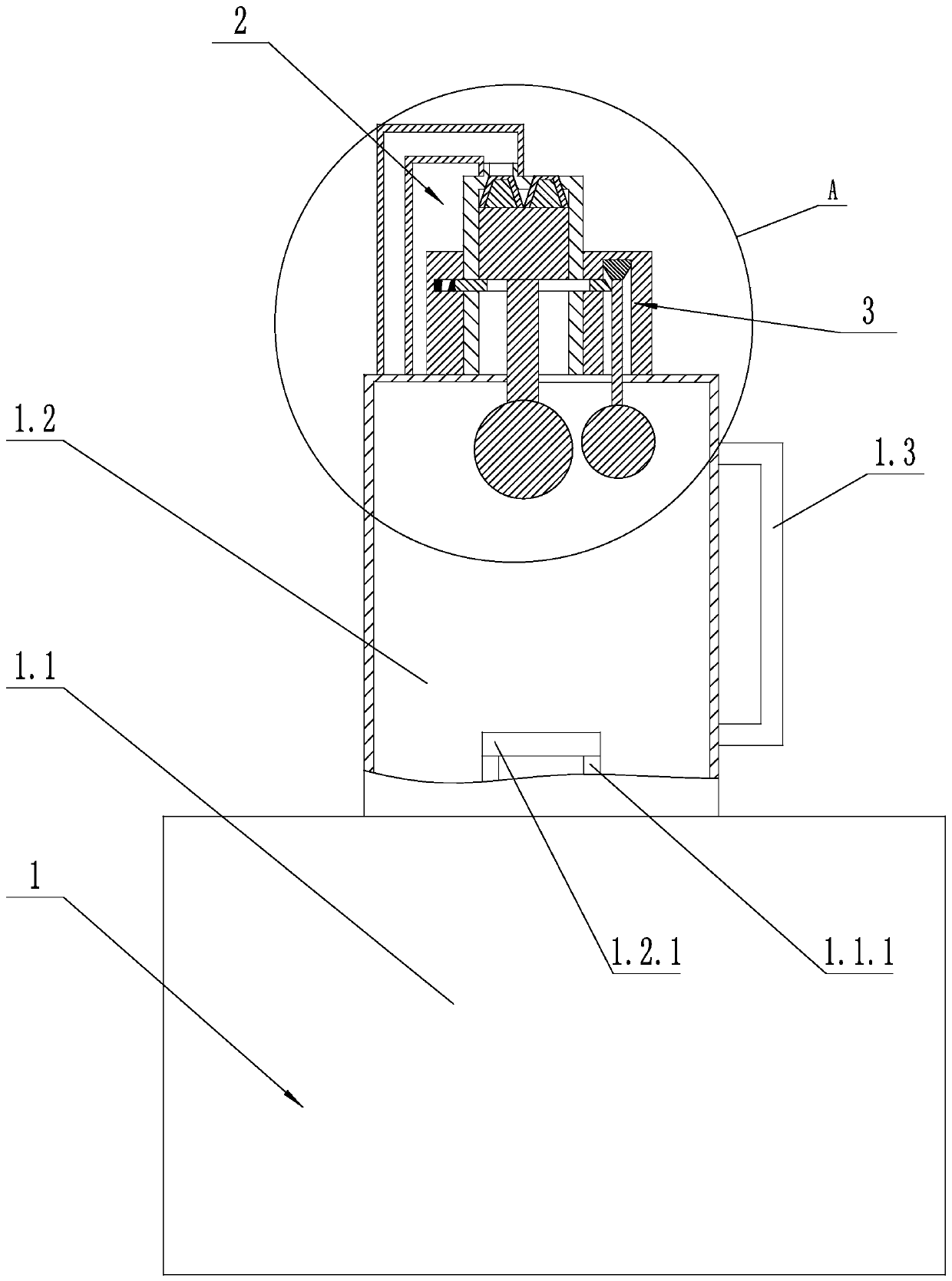 Automatic exhaust device of hydraulic circuit breaker