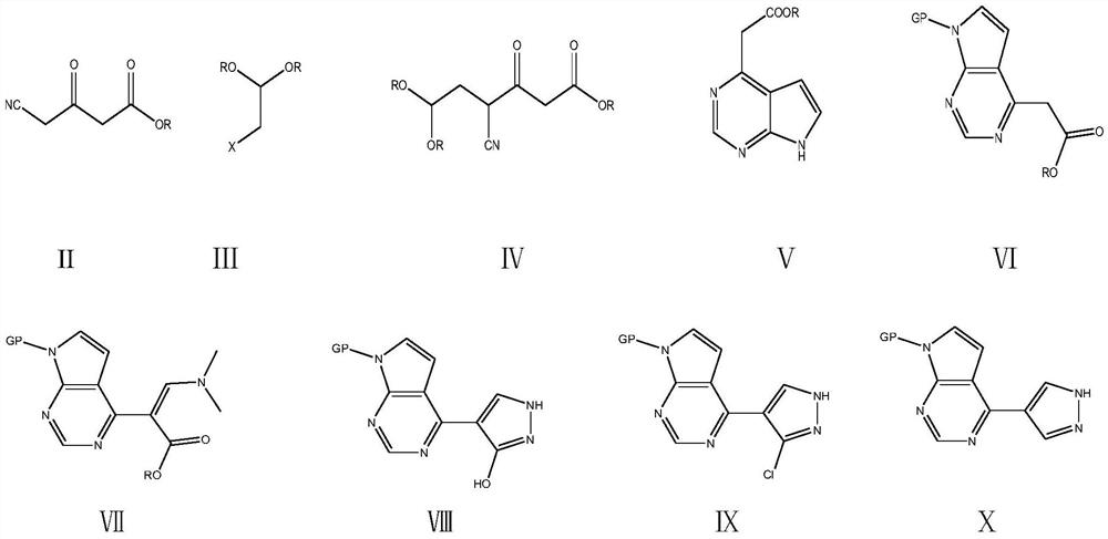 A kind of synthetic method of 7-protecting group-4-(1-hydrogen-pyrazol-4-yl)pyrrole[2,3-d]pyrimidine