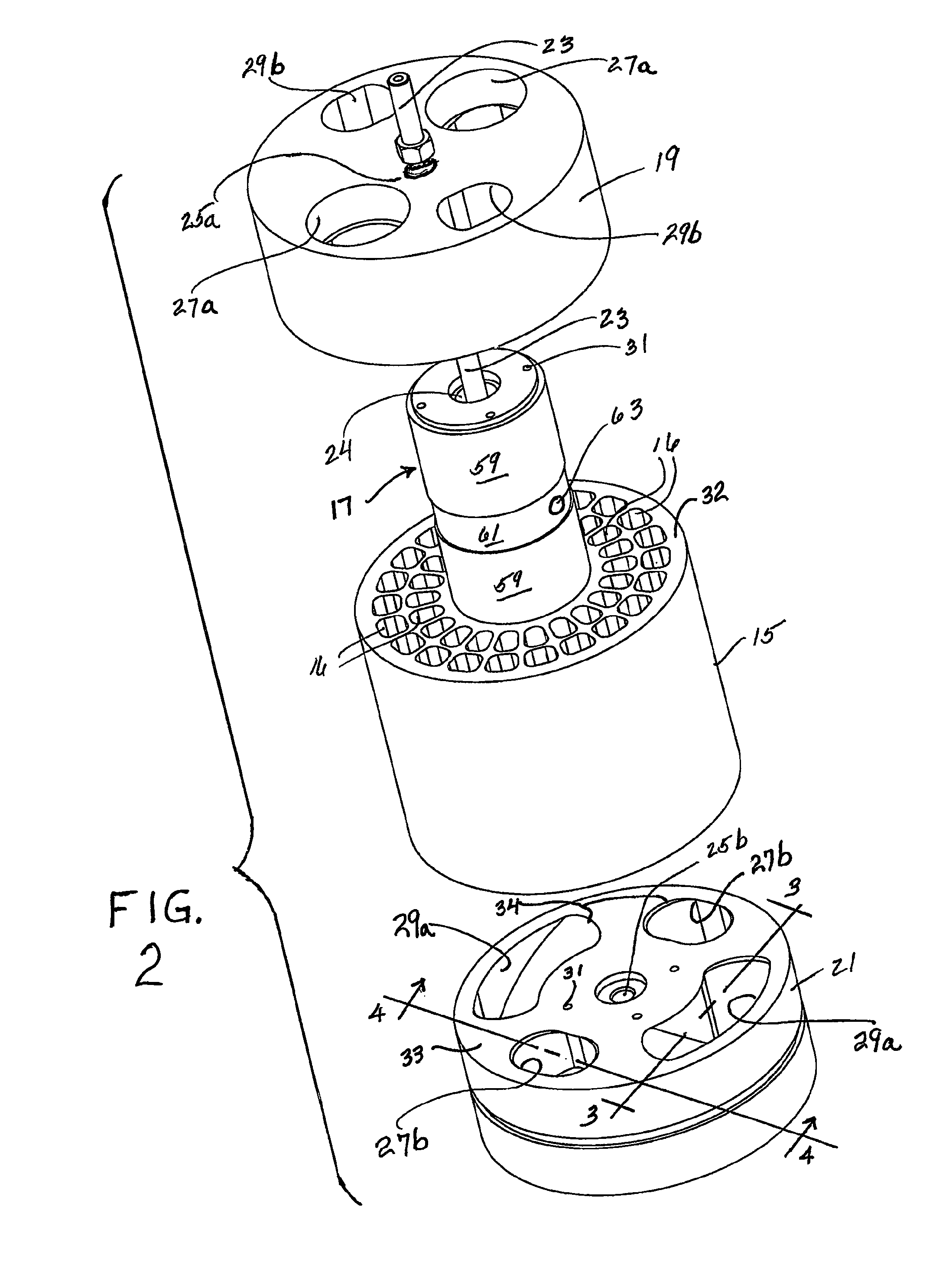 Rotary pressure transfer device with improved flow