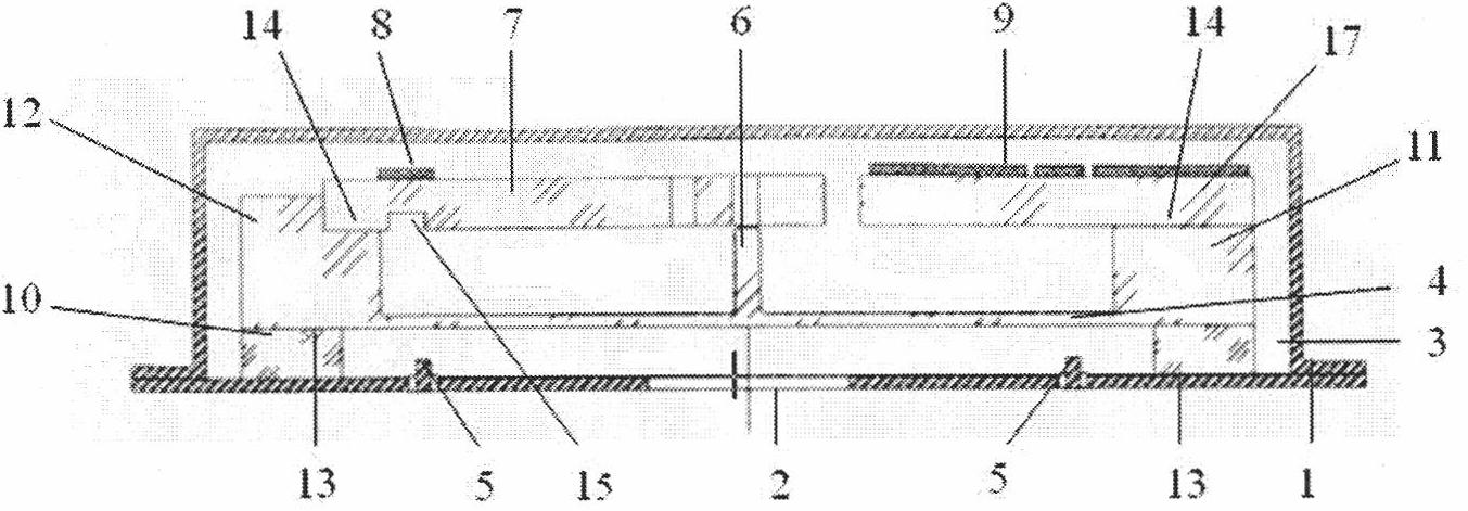 Surface transverse wave pressure and temperature sensor