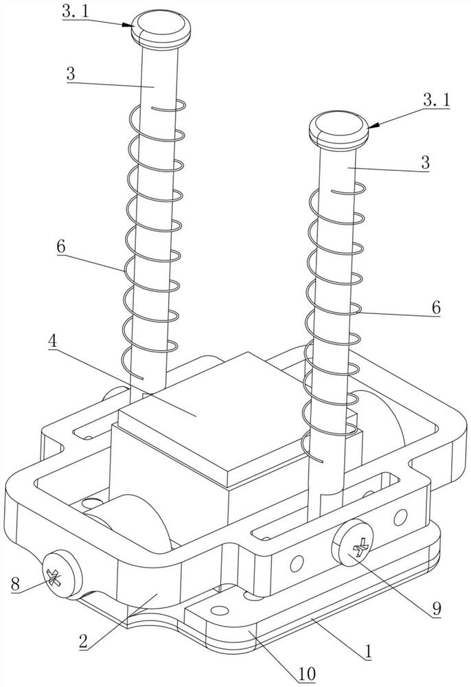 Displacement sensing device of robot and feedback control method