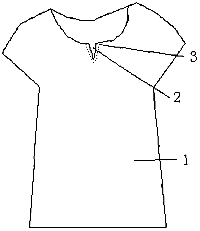 Short sleeve shirt with opening and self-luminous neckline