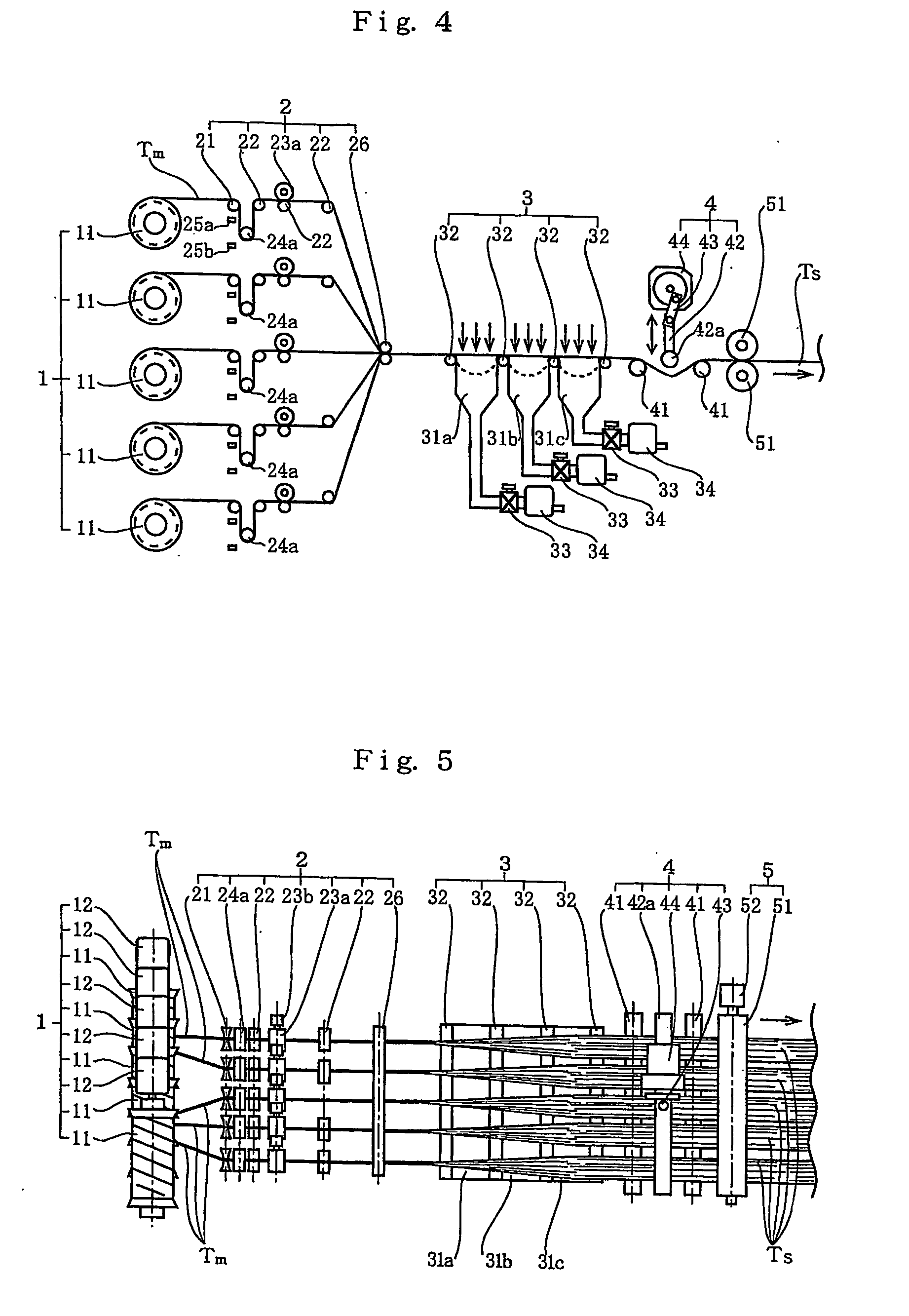 Method of producing a spread multi-filament bundle and an apparatus used in the same