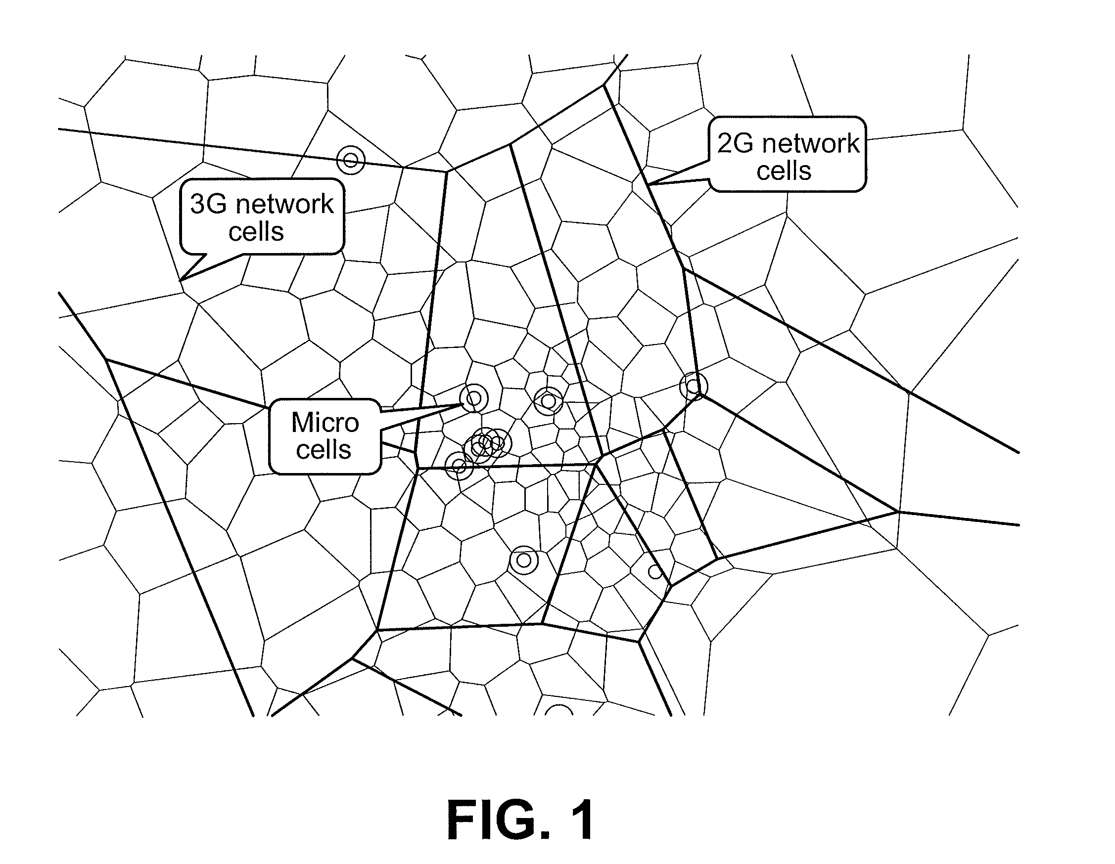 Method and device for locating network activity in cellular communication networks