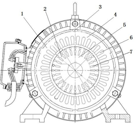 Super-energy-saving 5,500-watt 4-pole three-phase asynchronous motor