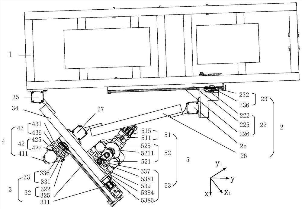 Omni-directional motion large aircraft horizontal assembly docking 13 degrees of freedom hybrid attitude adjustment platform