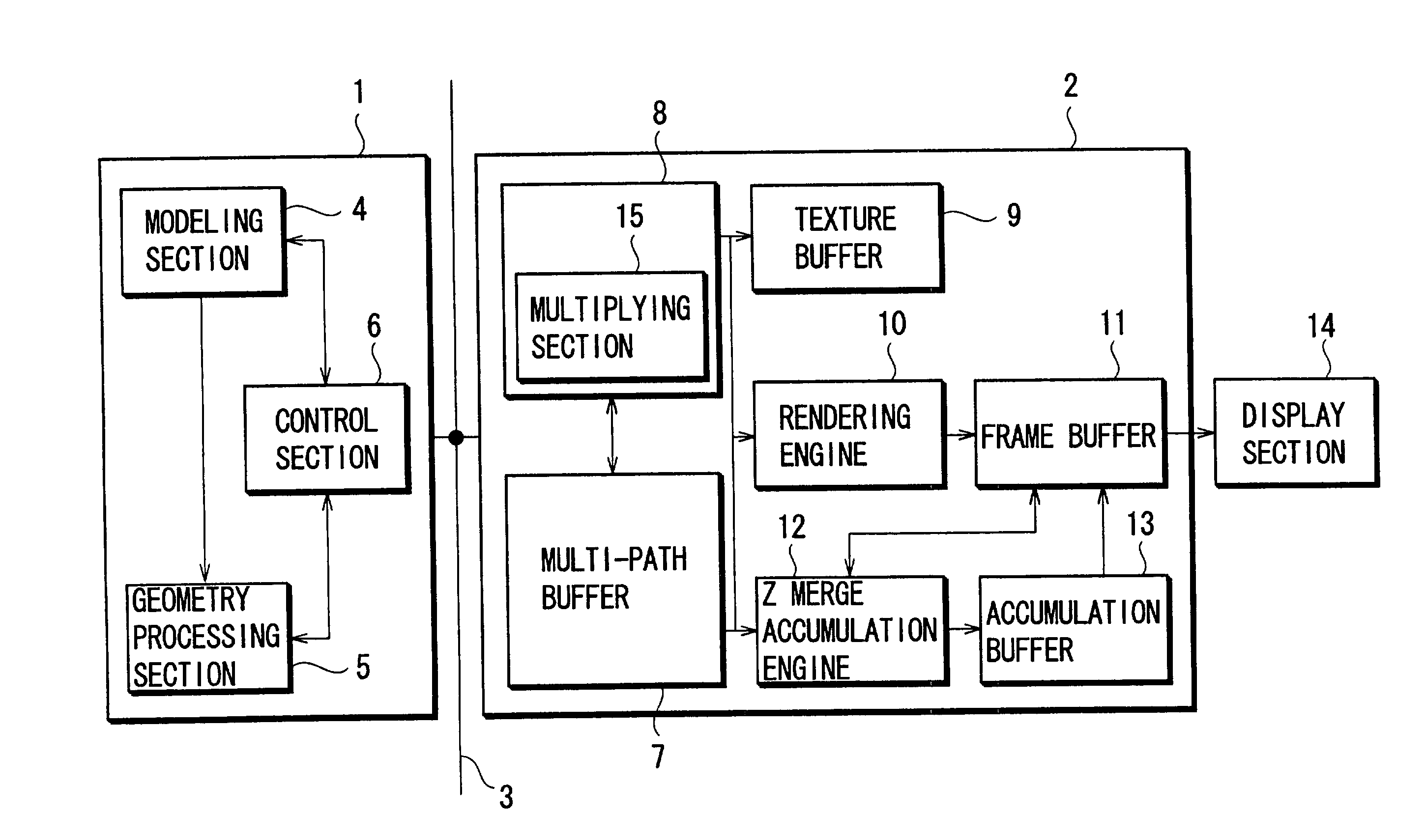 Draw processing device and drawing method for drawing image on two-dimensional screen