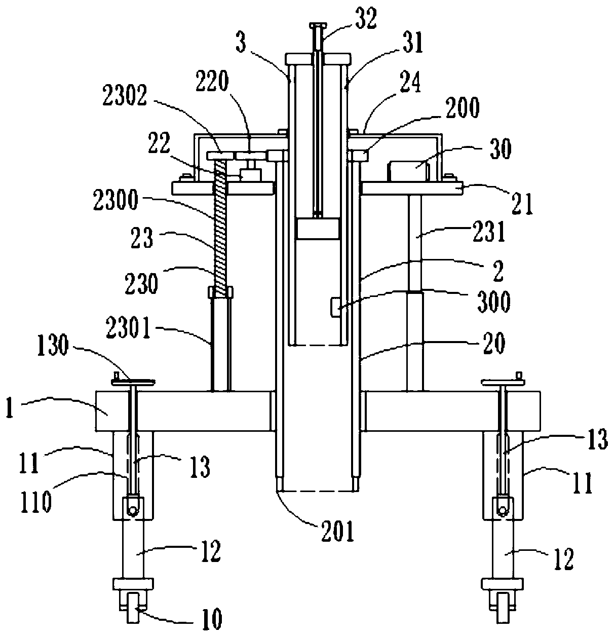 Drilling type deep soil respiration measuring device and measuring method thereof