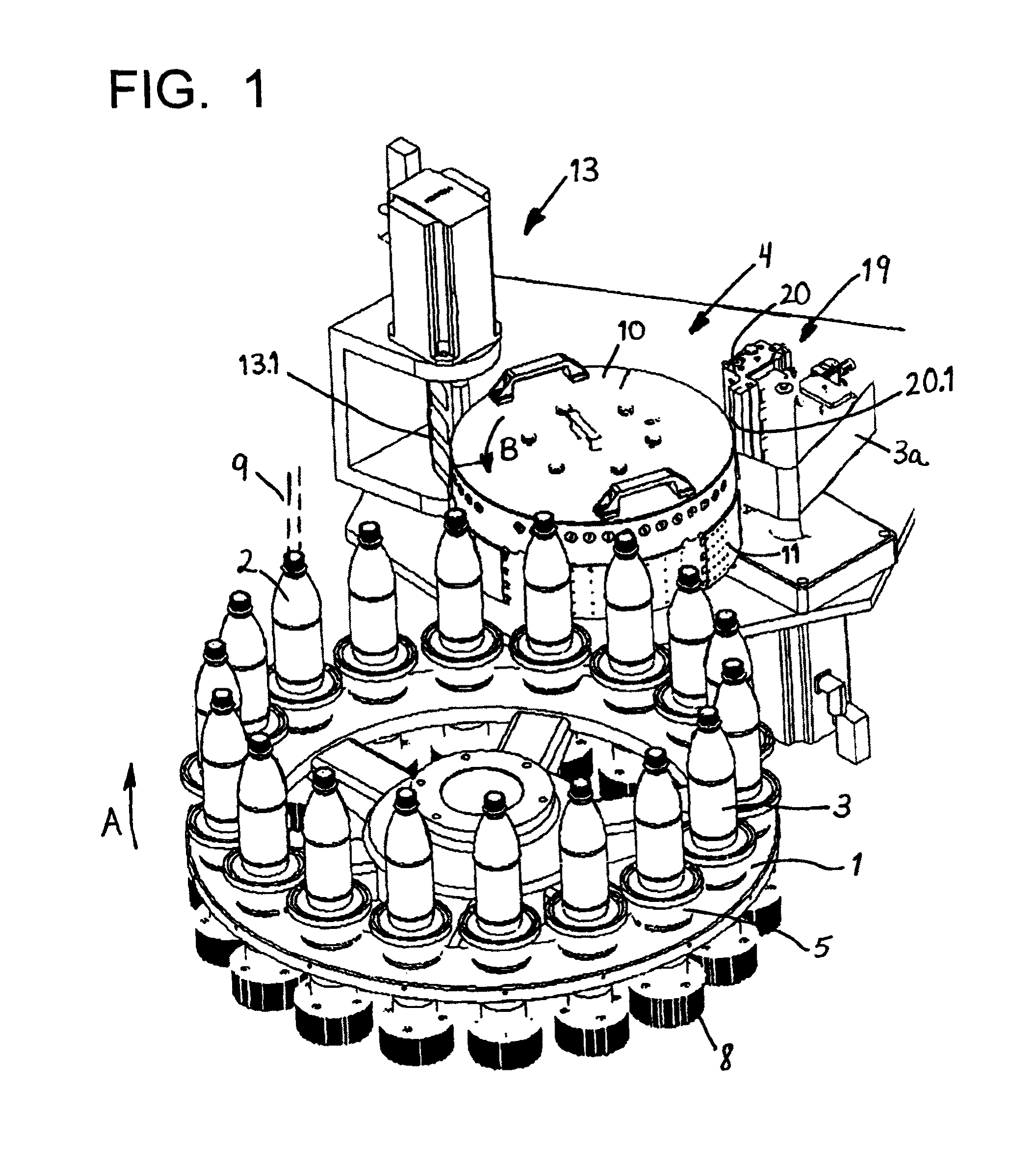 Method for labeling containers in a beverage bottling plant and a labeling station for a labeling machine in a beverage bottle labeling plant