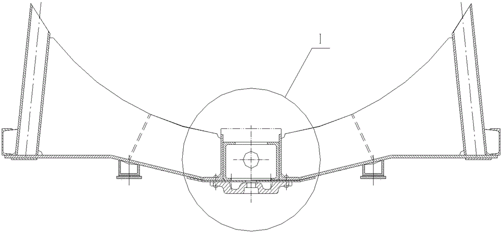 Railway tank car pull pillow core plate structure