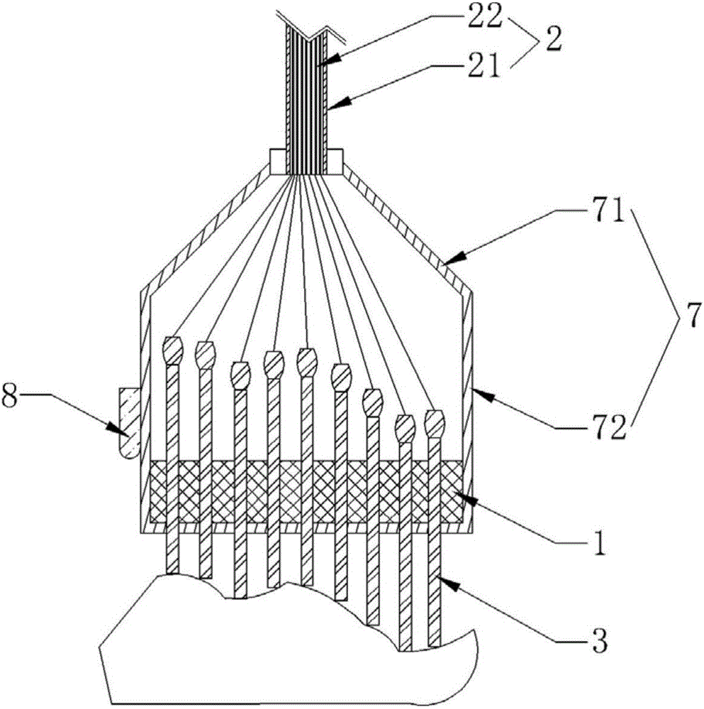 Electromagnetic grabbing device for picking up iron magnetic objects