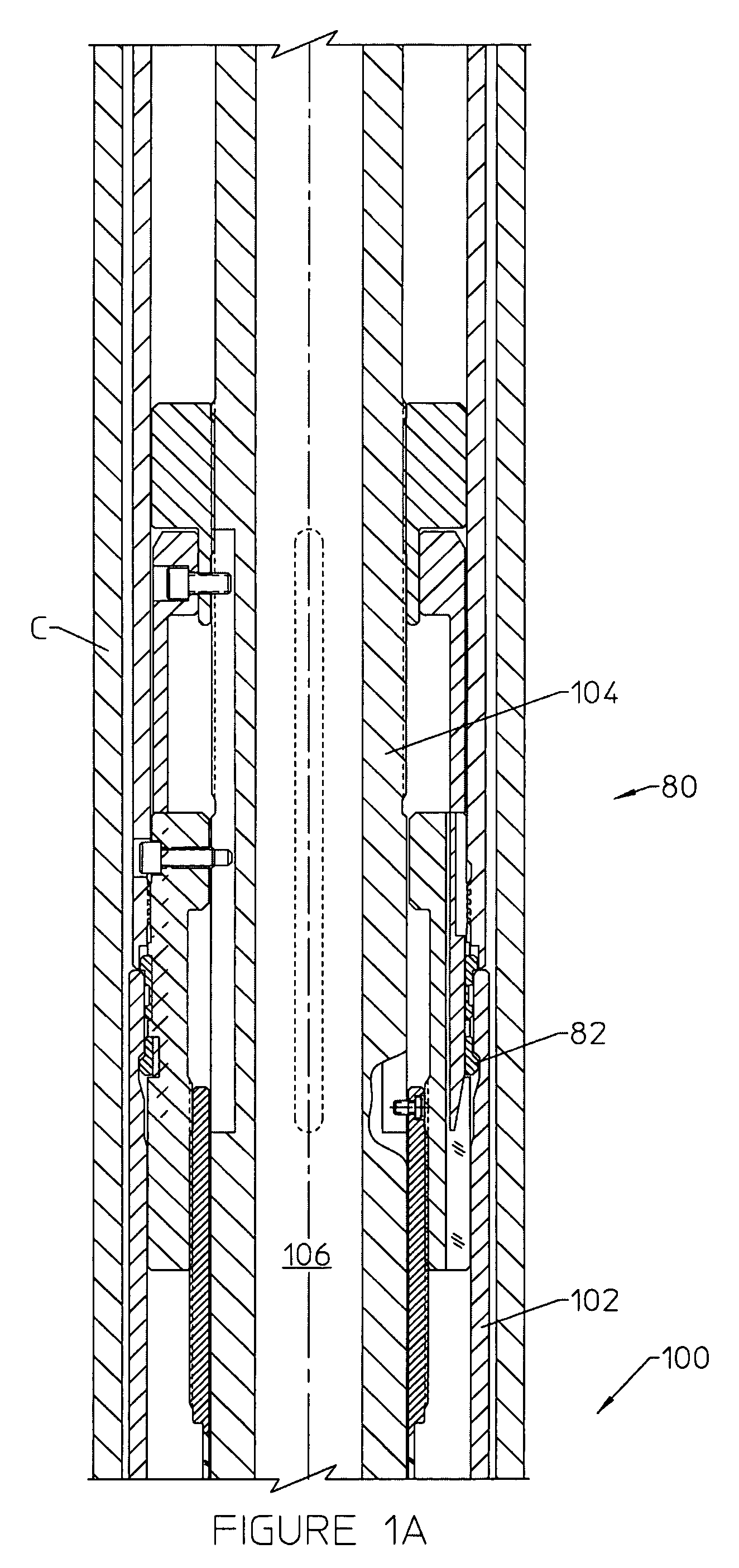 Downhole tool with C-ring closure seat and method