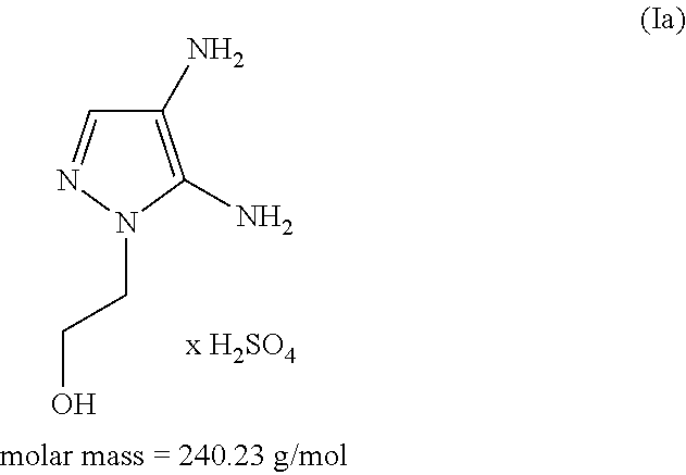 Agent for the oxidative dyeing of hair, containing specific combinations of developers and couplers