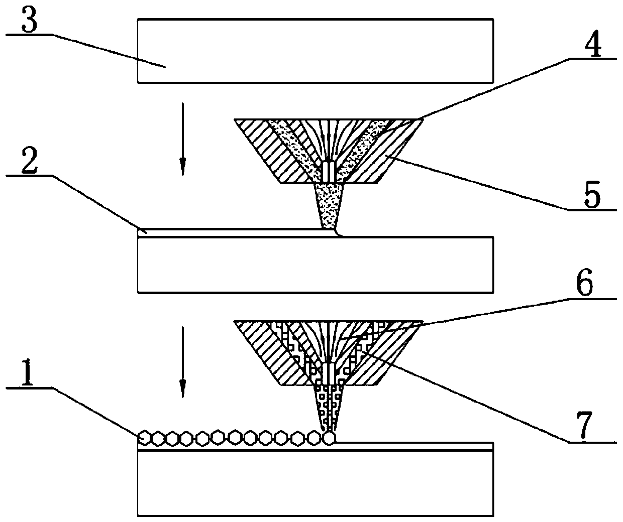 Machining method for preparing structurized grinding wheel through two-time fusion covering process