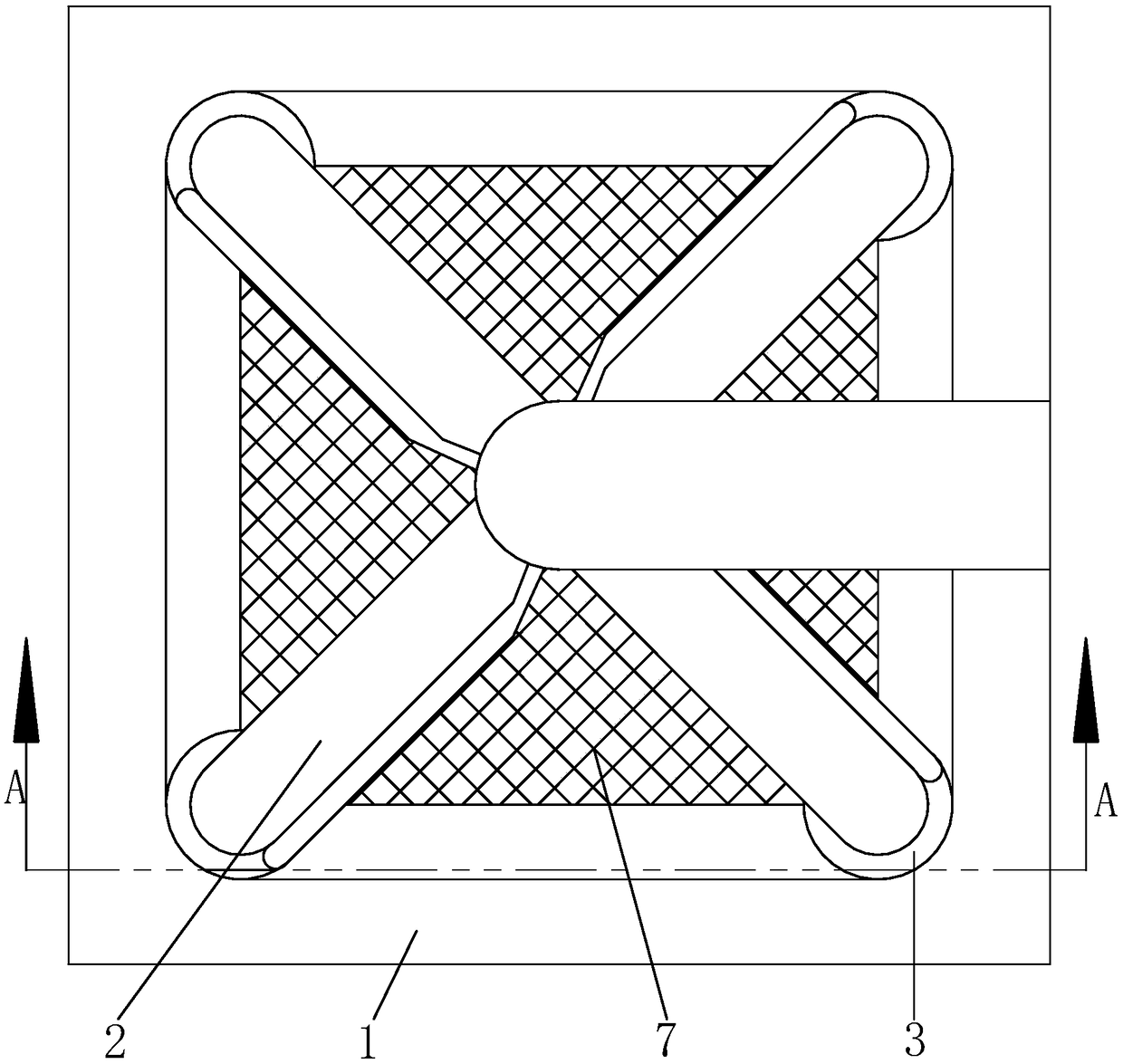 Net-catching device for crab breeding