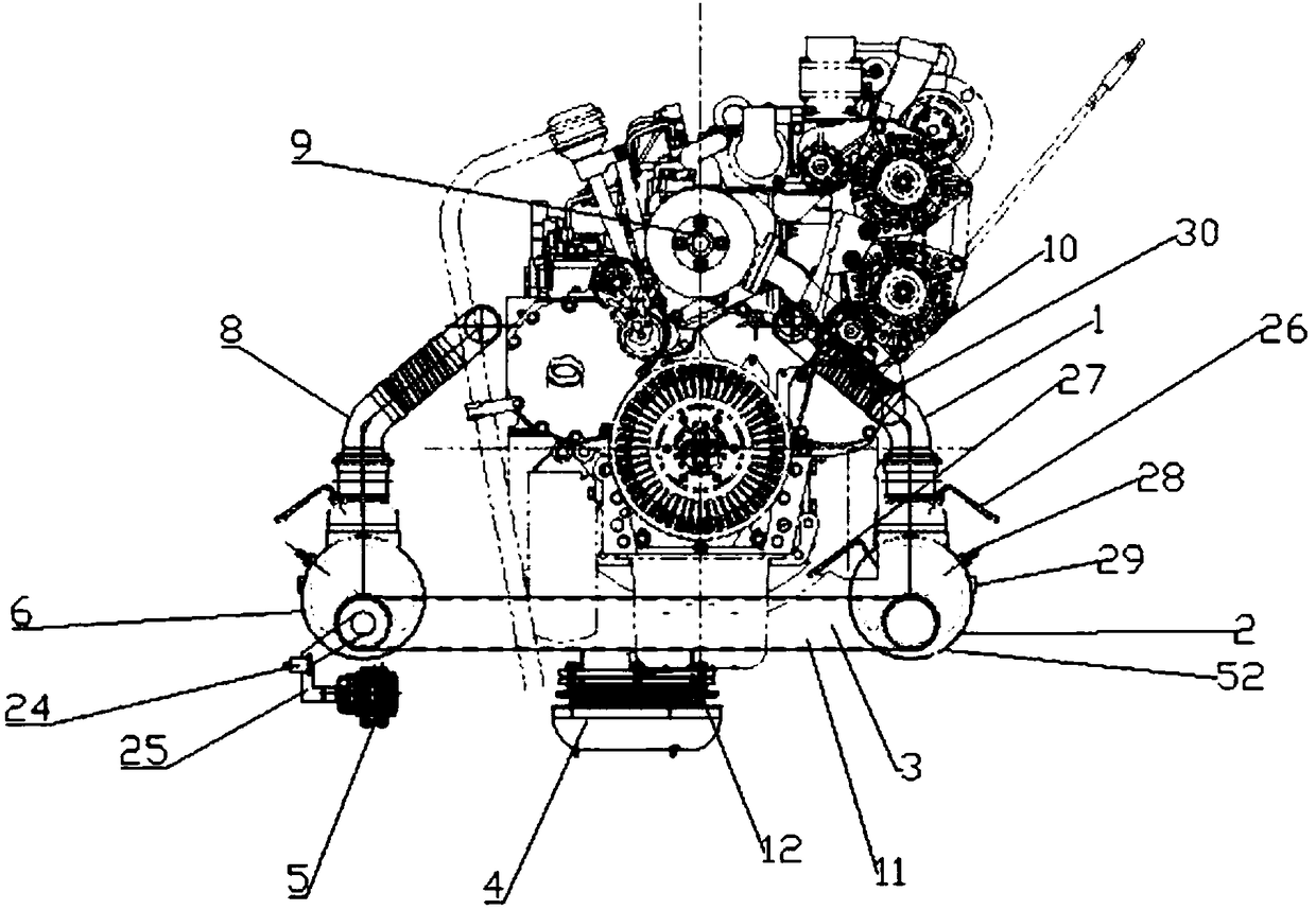 Tail gas cyclic energy recycling treatment device