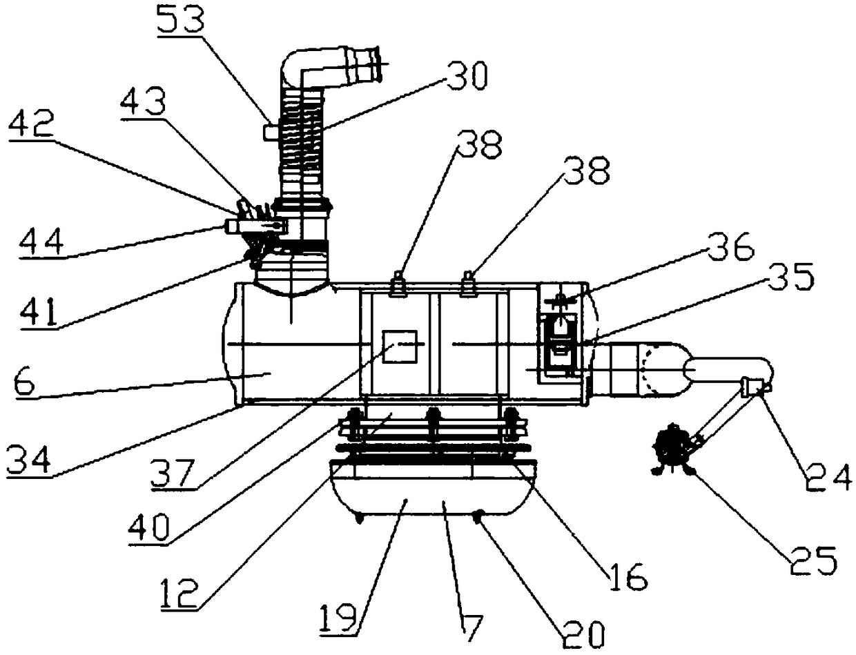 Tail gas cyclic energy recycling treatment device