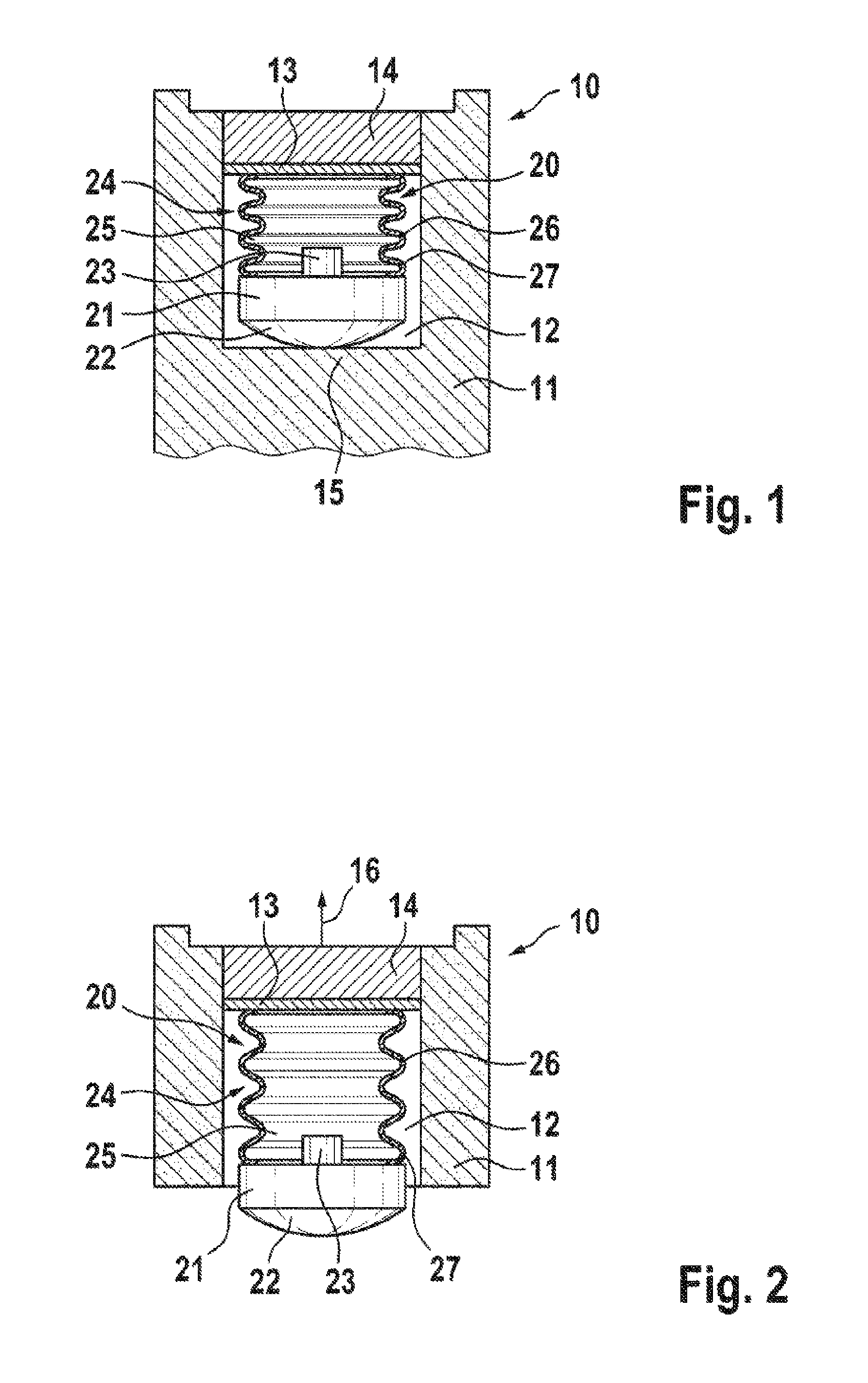 Carbon brush with disconnection apparatus