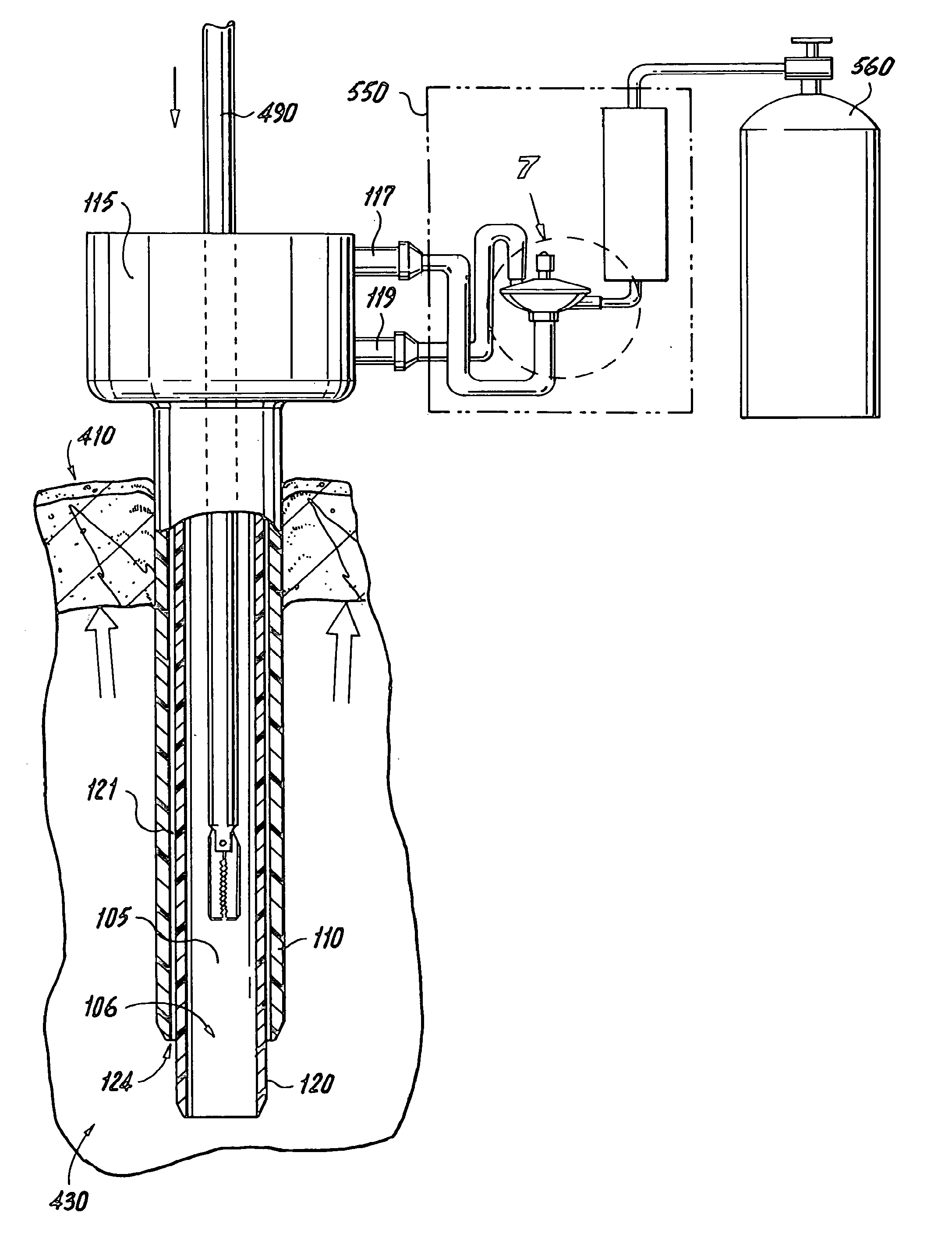 Trocar assembly with pneumatic sealing