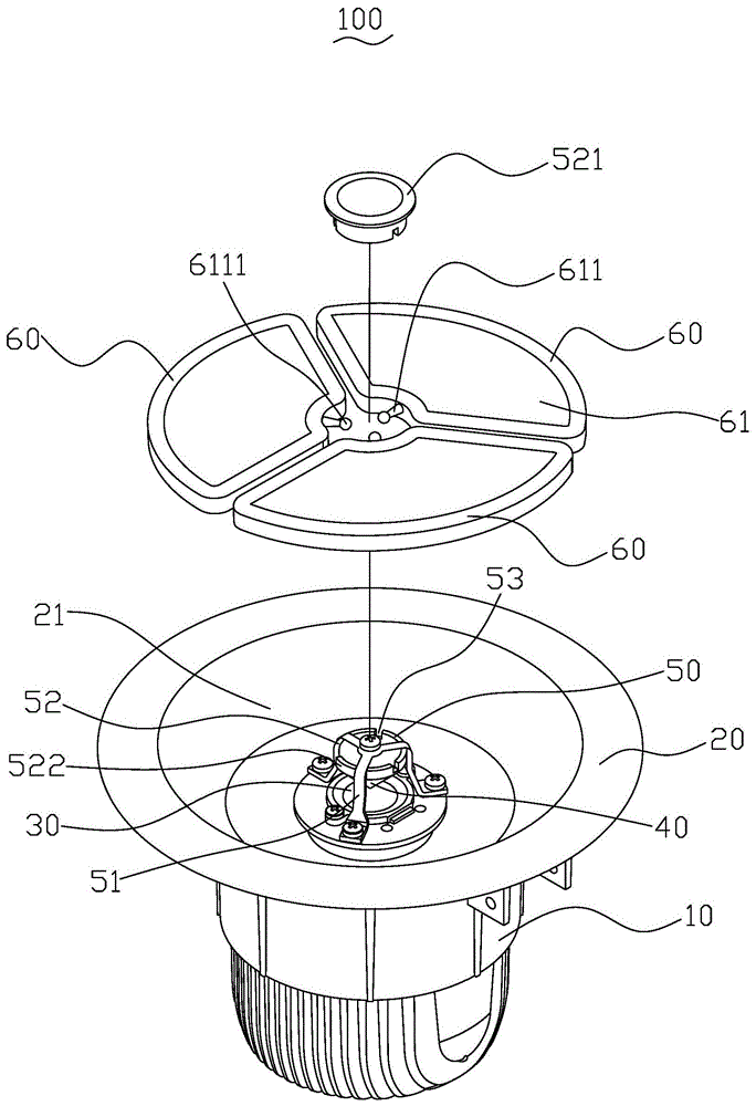 Lighting angle adjustable spotlight