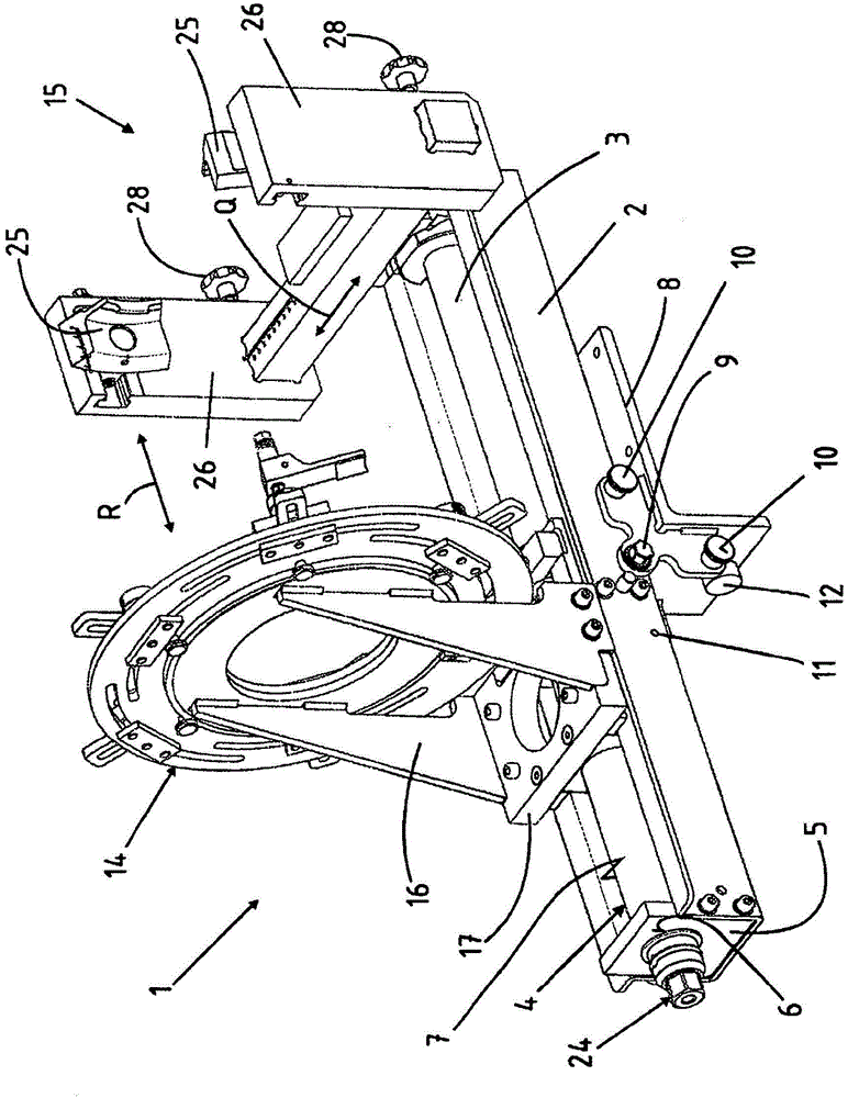 Spring tensioning device comprising a universal tension table