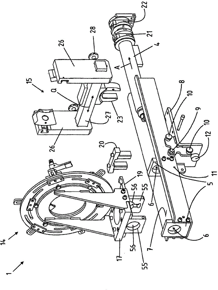 Spring tensioning device comprising a universal tension table