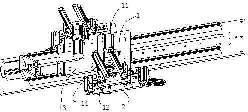 Vertical driving mechanism for slide rail testing machine