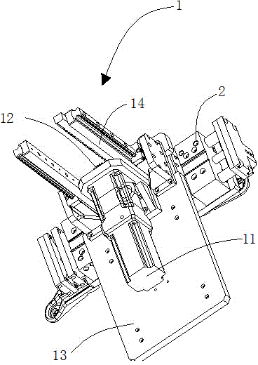 Vertical driving mechanism for slide rail testing machine