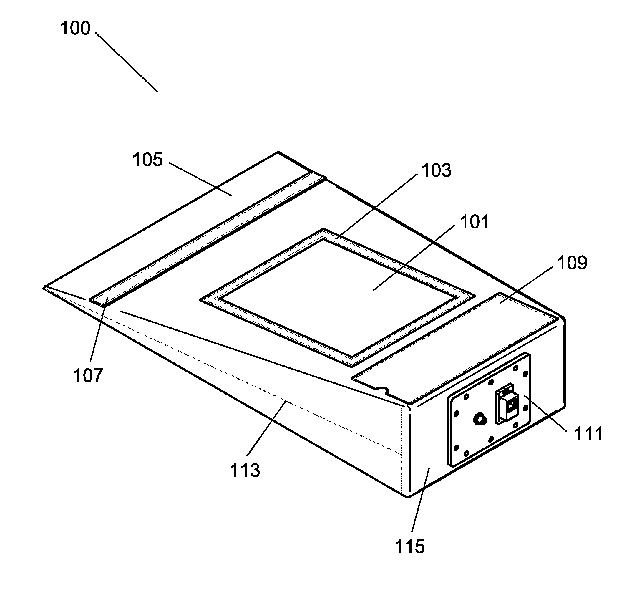 Electromagnetically shielded enclosure with operable interfaces