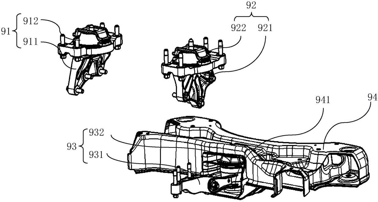 Electric vehicle power assembly suspension system and vehicle