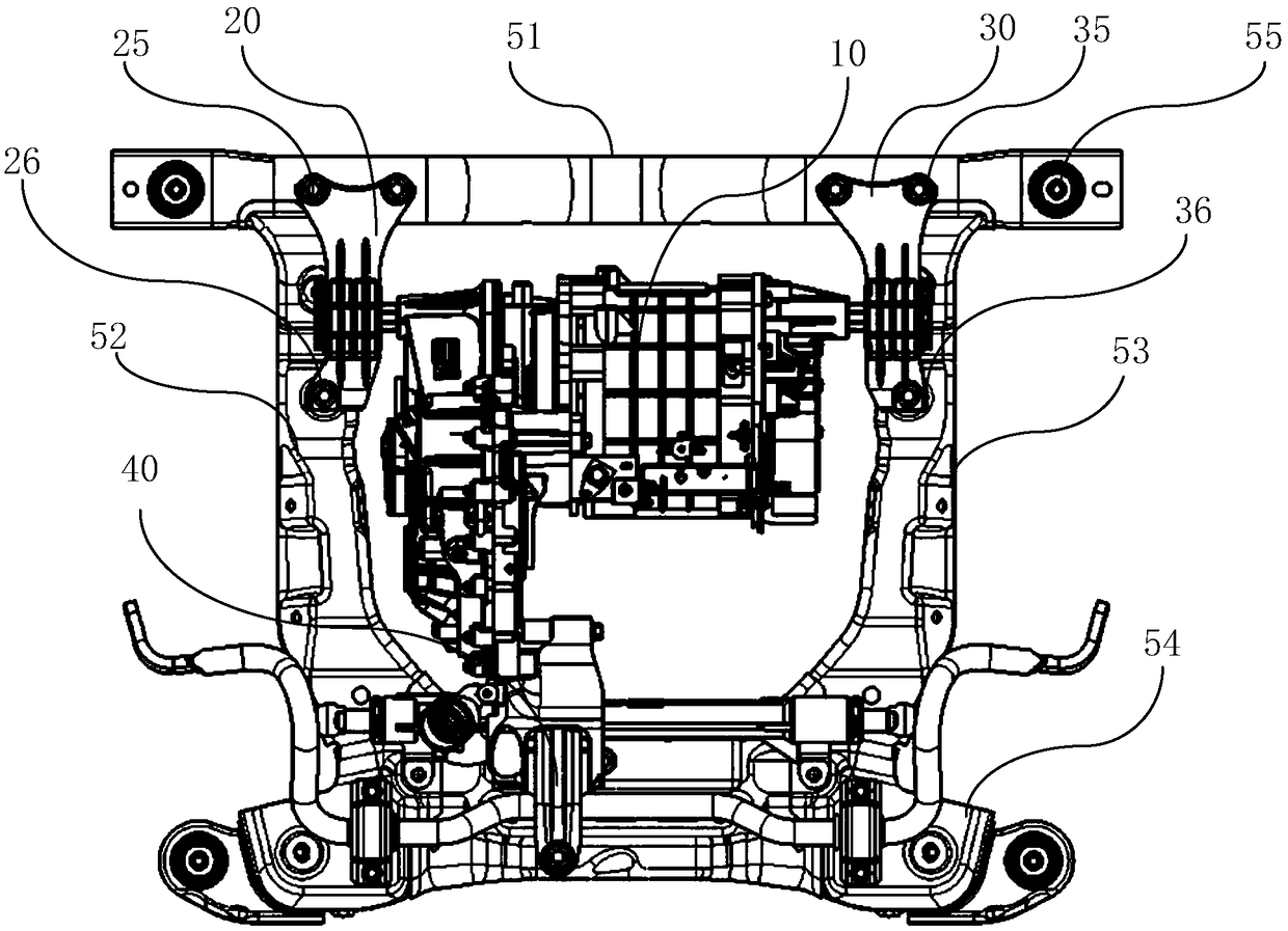 Electric vehicle power assembly suspension system and vehicle