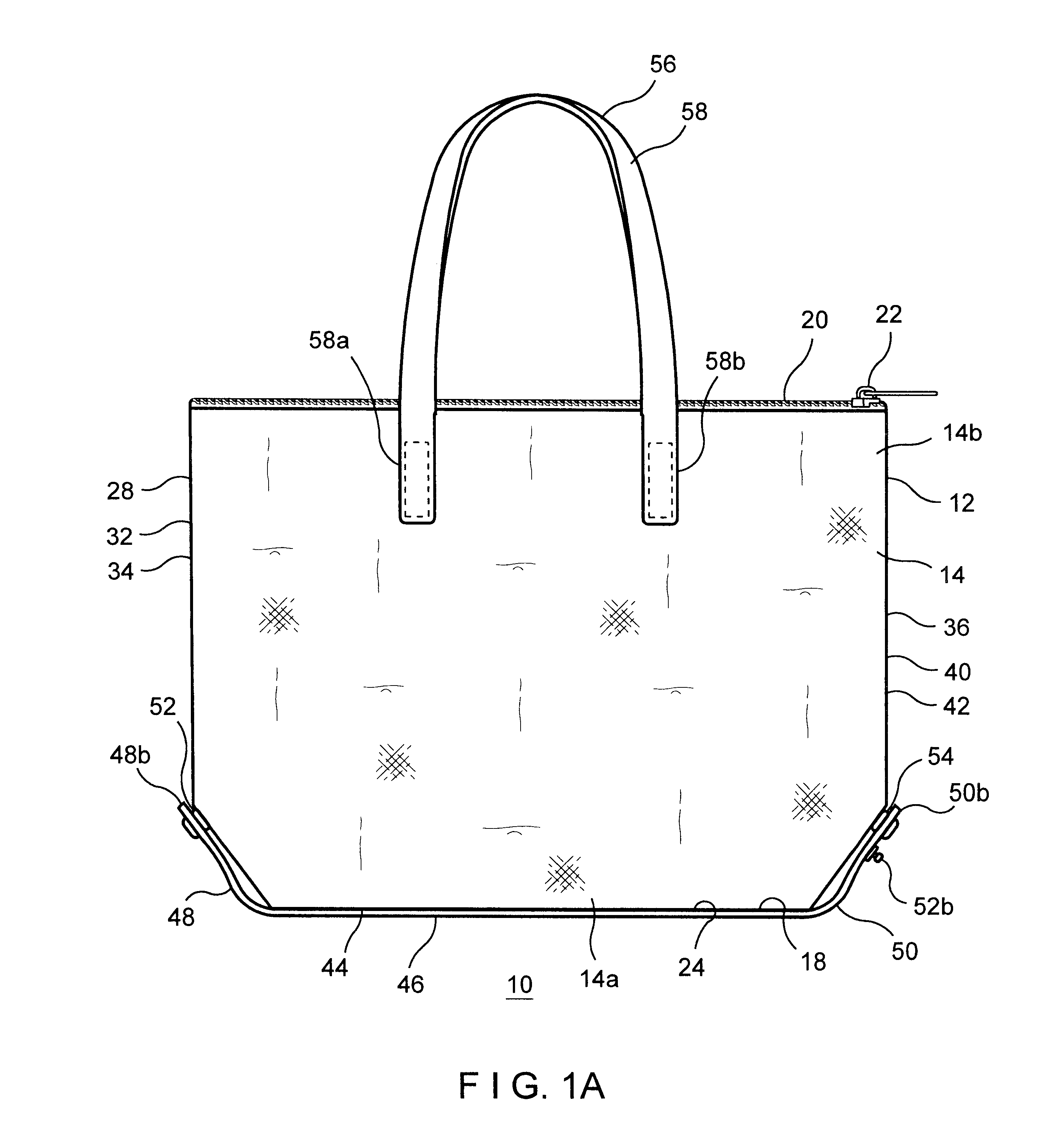 Collapsible bag arrangement and method