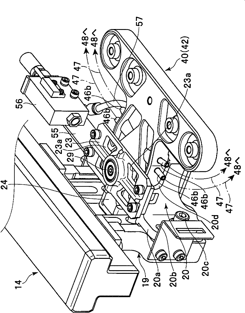 Manual loading and unloading mechanism of workpiece transfer device