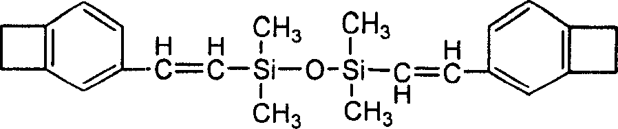 Diene silicoxyane linking disbenzocyclobutylene monomer and process for preparing prepolymer