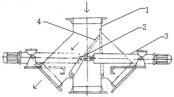 A four-way feeder that does not jam