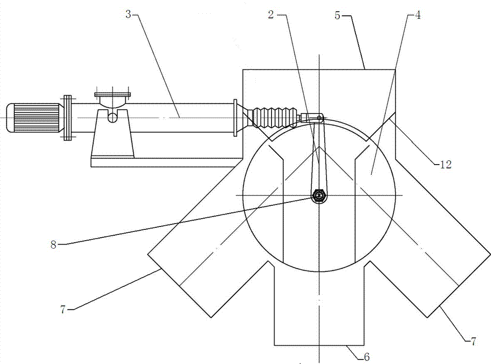 A four-way feeder that does not jam