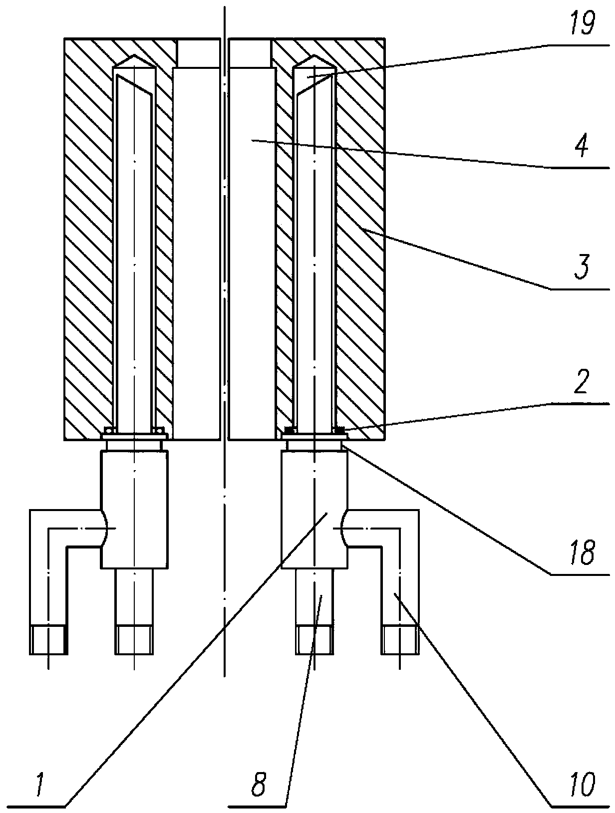 Crystallizer cooling device and cooling method thereof