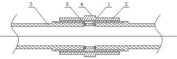 An embedded interface structure of high-pressure transmission pipeline