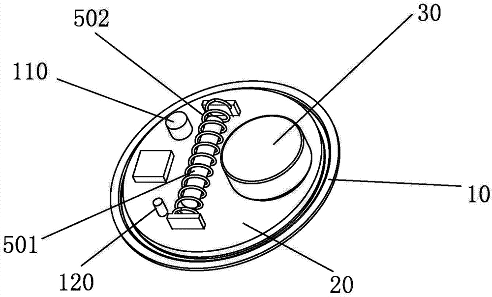 Intelligent button with vibrating power supply function