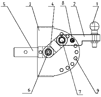 Vehicle rear traction connection device