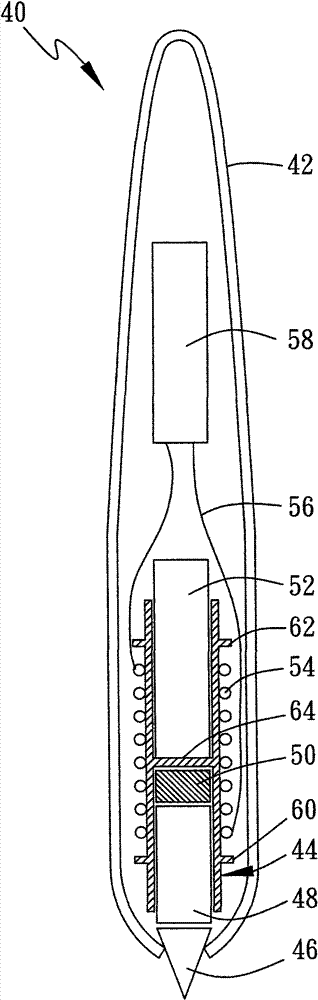 Input pen with function of electromagnetic induction