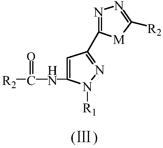 Diazole-pyrazolecarboxamide derivative and microwave hydrothermal synthesis method and application thereof