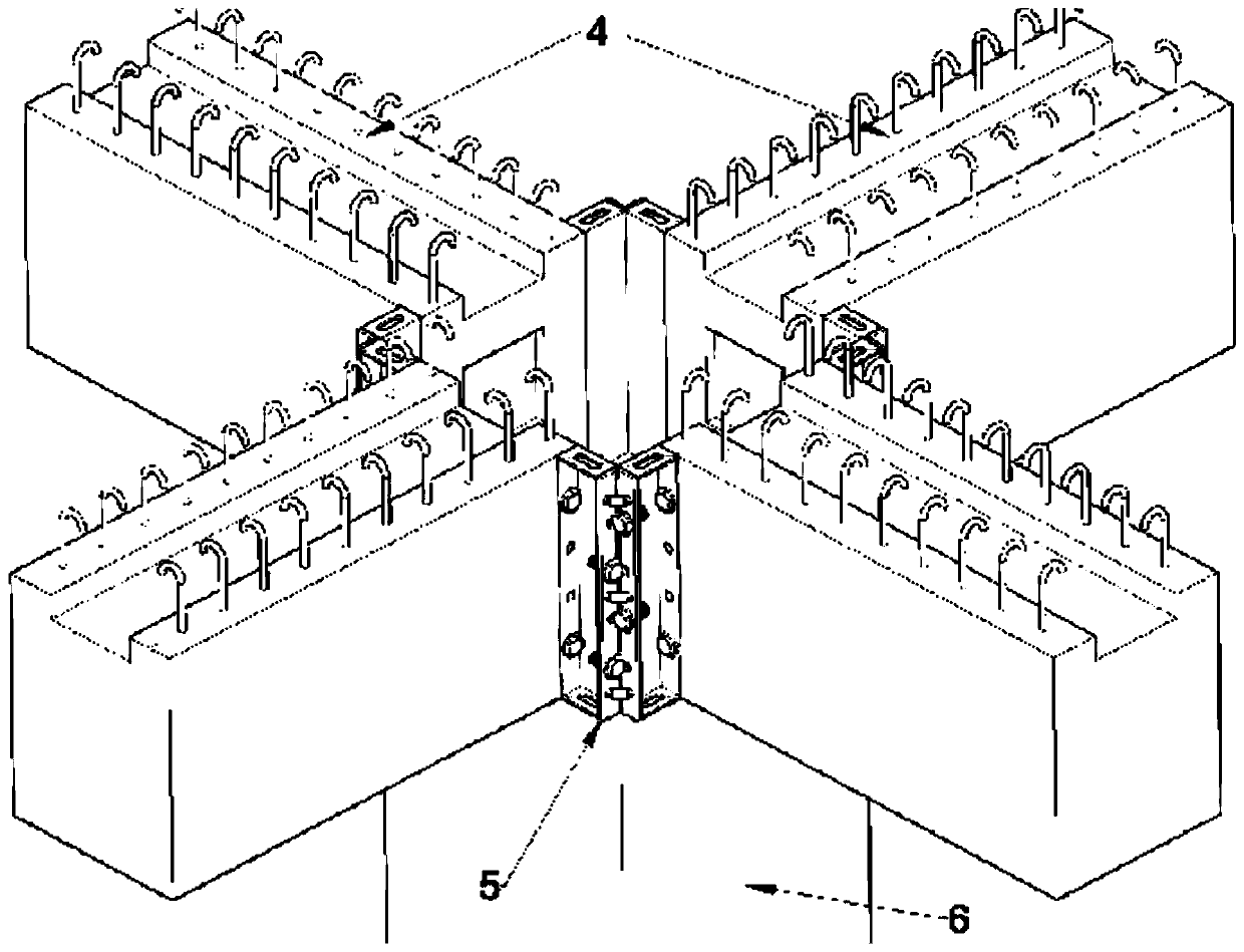 Colum angle formwork suitable for fabricated building and construction method of column angle formwork