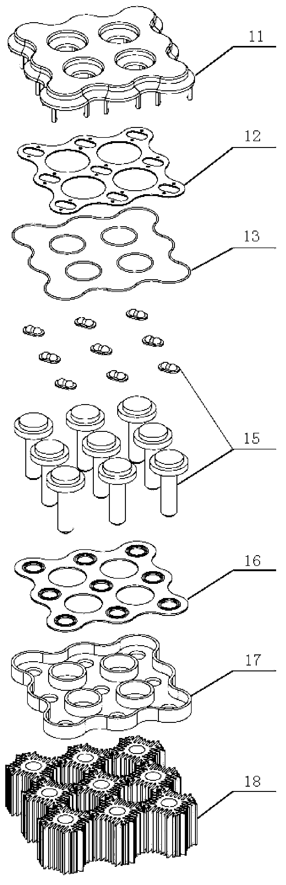 Light-emitting diode (LED) lamp unit with high heat-radiating performance and modular high-power LED lamp thereof