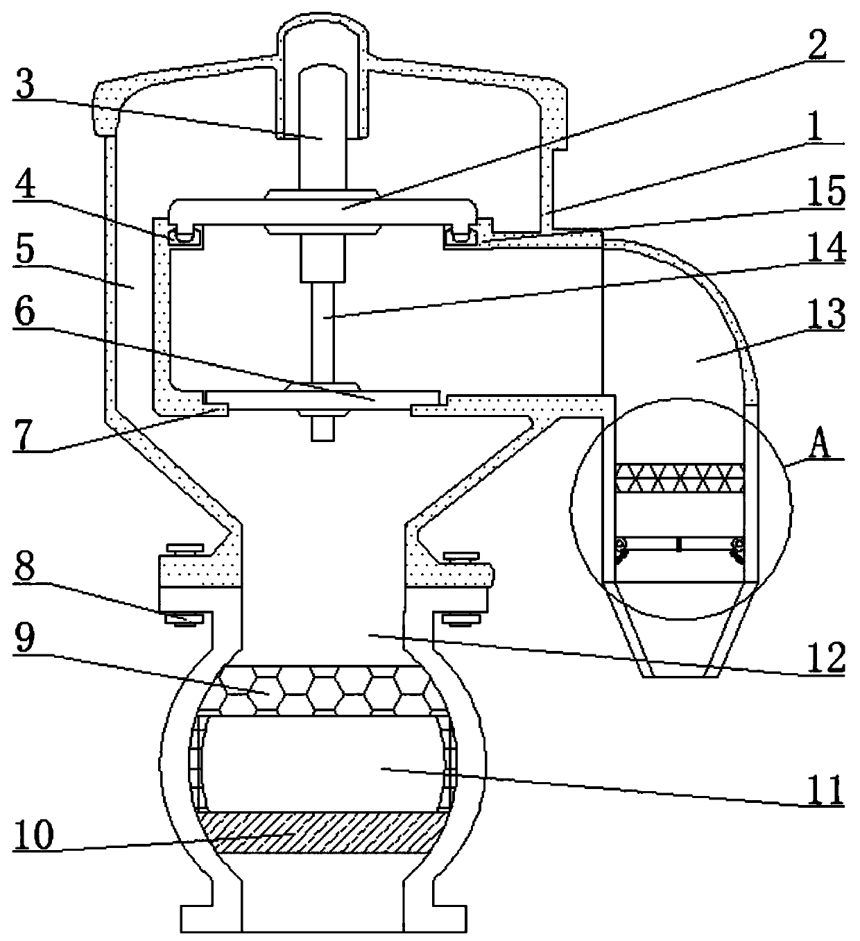 Mechanical breather valve of vault oil tank